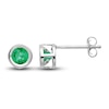 Thumbnail Image 0 of Natural Emerald Stud Earrings 14K White Gold