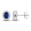 Thumbnail Image 1 of Natural Blue Sapphire Stud Earrings 14K White Gold