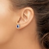 Thumbnail Image 3 of Natural Blue Sapphire Stud Earrings 14K White Gold