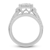 Thumbnail Image 2 of Diamond Bridal Set 1-1/2 ct tw Round/Baguette 14K White Gold