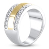 Thumbnail Image 2 of Men's Diamond Ring 1-1/2 ct tw Round 14K Two-Tone Gold