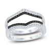 Thumbnail Image 1 of Black & White Diamond Anniversary Enhancer Band 3/8 ct tw Round 14K White Gold