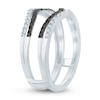 Thumbnail Image 2 of Black & White Diamond Anniversary Enhancer Band 3/8 ct tw Round 14K White Gold