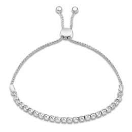 Lab-Created Diamond Line Bolo Bracelet 1 ct tw 14K White Gold