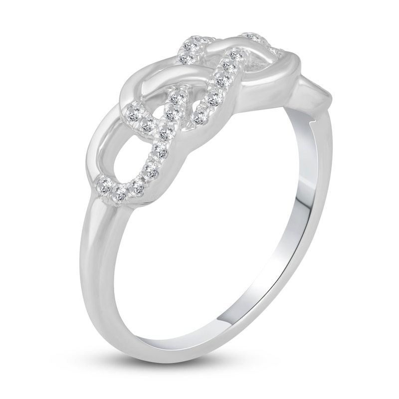 Main Image 2 of Diamond Infinity Ring 1/5 ct tw Round 14K White Gold