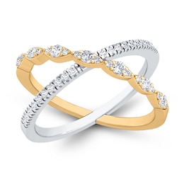 Diamond Ring 1/4 ct tw Round 14K Two-Tone Gold