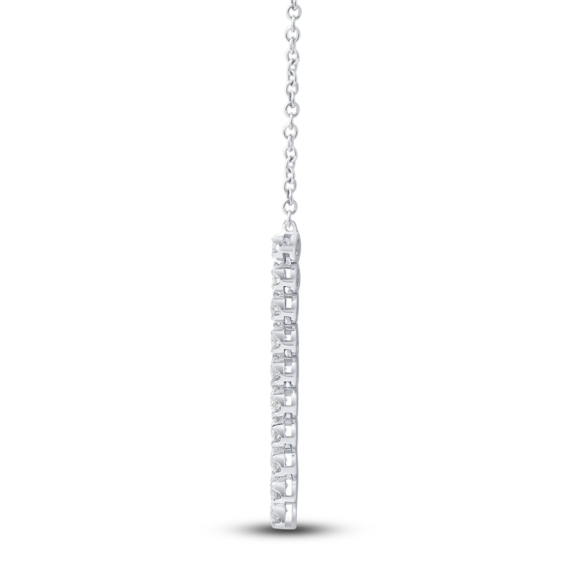 Main Image 2 of Diamond V Necklace 1-1/2 ct tw 14K White Gold 18&quot;