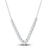 Thumbnail Image 4 of Diamond V Necklace 1-1/2 ct tw 14K White Gold 18&quot;