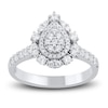 Thumbnail Image 2 of Pear-Shaped Diamond Bridal Set 1 ct tw 14K White Gold