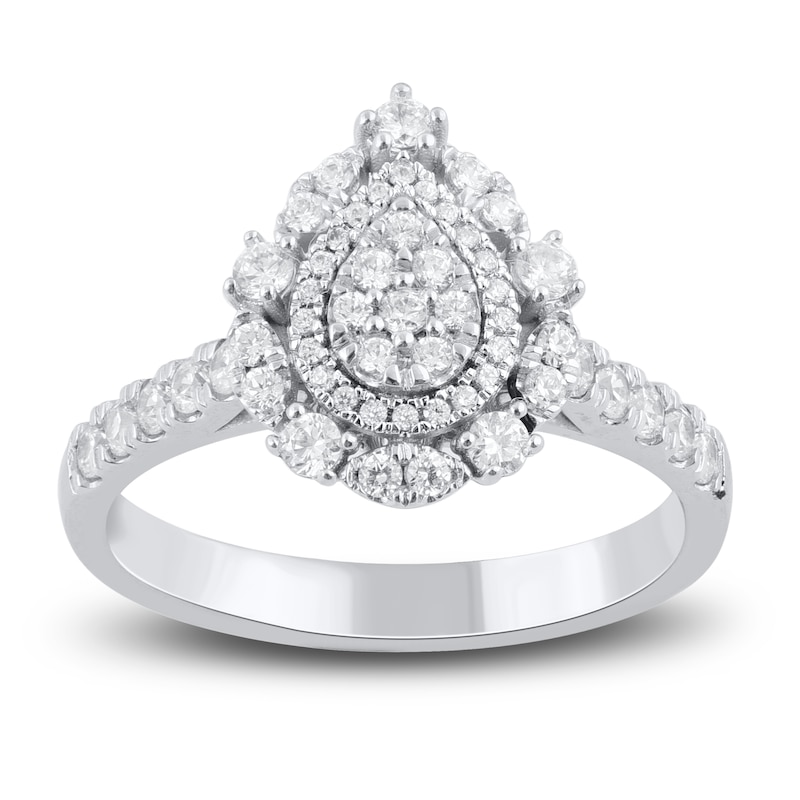 Main Image 2 of Pear-Shaped Diamond Bridal Set 1 ct tw 14K White Gold