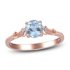 Thumbnail Image 0 of Natural Aquamarine & Diamond Ring 1/20 ct tw 14K Rose Gold