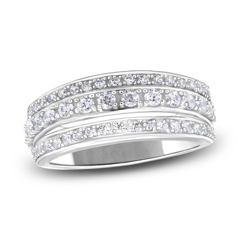 Diamond Triple Row Anniversary Band 3/4 ct tw Round 14K Gold