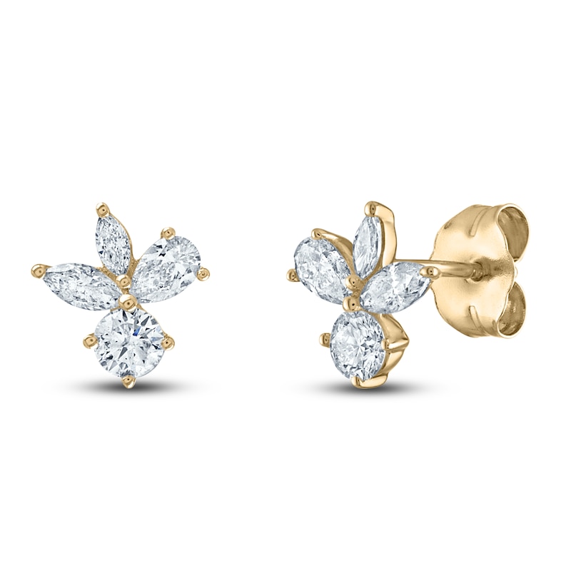 Main Image 2 of Diamond Stud Earrings 1/2 ct tw 10K Yellow Gold