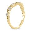 Thumbnail Image 2 of Diamond Milgrain Leaf Anniversary Ring 1/10 ct tw 14K Yellow Gold