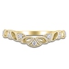 Thumbnail Image 3 of Diamond Milgrain Leaf Anniversary Ring 1/10 ct tw 14K Yellow Gold