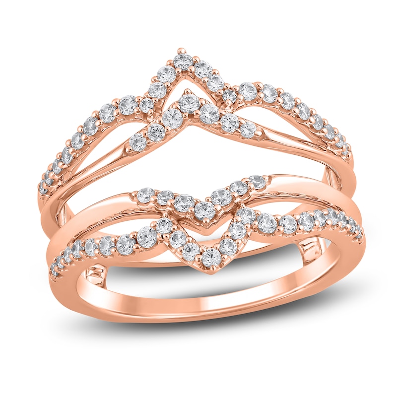 Diamond Contour Enhancer Ring 1/2 ct tw 14K Rose Gold