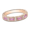 Thumbnail Image 0 of Kirk Kara Natural Pink Sapphire & Diamond Wedding Band 1/20 ct tw 18K Rose Gold