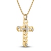 Thumbnail Image 2 of 1933 by Esquire Men's Diamond Cross Necklace 1/4 ct tw 14K Yellow Gold Plated Sterling Silver 22&quot;