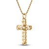 Thumbnail Image 3 of 1933 by Esquire Men's Diamond Cross Necklace 1/4 ct tw 14K Yellow Gold Plated Sterling Silver 22&quot;