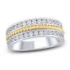 Thumbnail Image 0 of Men's Diamond Two-Row Twist Wedding Band 1 ct tw 14K Two-Tone Gold