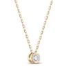 Thumbnail Image 2 of Certified Diamond Solitaire Necklace 1/10 ct tw 14K Yellow Gold (I/I1) 18&quot;