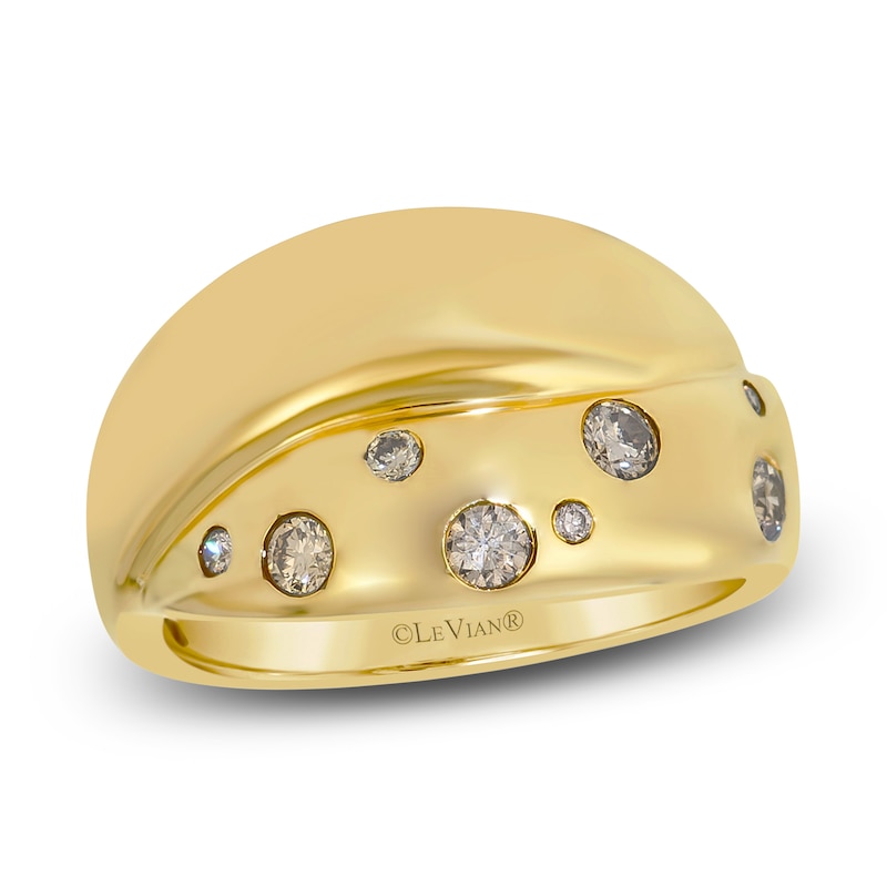 Main Image 1 of Le Vian Tramonto D'Oro Diamond Domed Ring 1/4 ct tw 14K Honey Gold