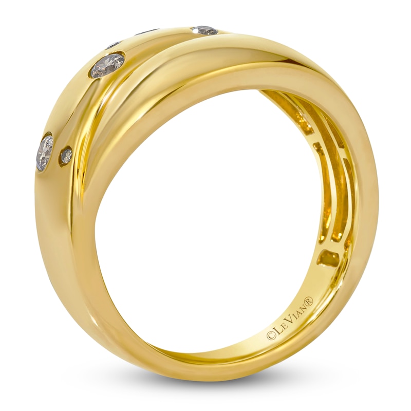 Main Image 2 of Le Vian Tramonto D'Oro Diamond Domed Ring 1/4 ct tw 14K Honey Gold