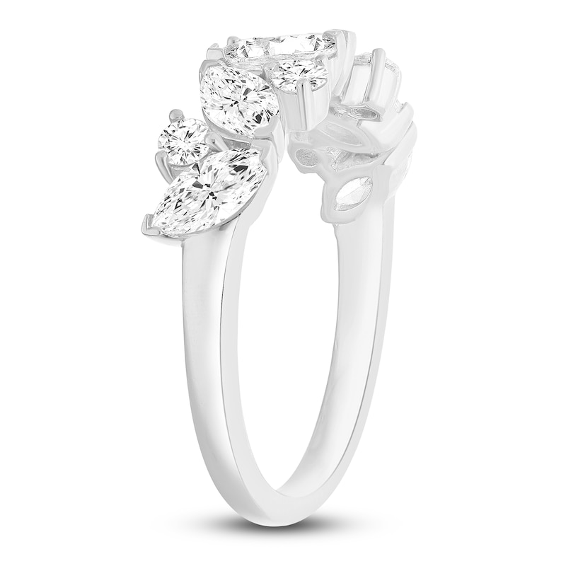 Main Image 2 of Marquise & Round-Cut Lab-Created Diamond Ring 1-1/2 ct tw 14K White Gold