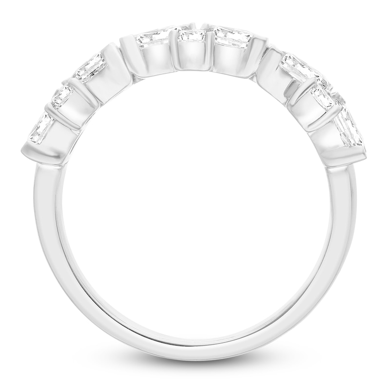 Main Image 3 of Marquise & Round-Cut Lab-Created Diamond Ring 1-1/2 ct tw 14K White Gold