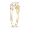 Thumbnail Image 2 of Pear, Emerald & Round-Cut Lab-Created Diamond Contour Ring 1-1/2 ct tw 14K Yellow Gold