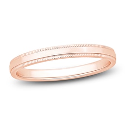 Milgrain Wedding Band 14K Rose Gold 2.5mm