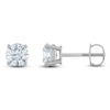 Thumbnail Image 1 of Certified Round-Cut Diamond Solitaire Stud Earrings 1-3/4 ct tw 14K White Gold (I1/I)