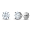 Thumbnail Image 2 of Certified Round-Cut Diamond Solitaire Stud Earrings 1-3/4 ct tw 14K White Gold (I1/I)