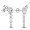 Thumbnail Image 2 of Marquise, Pear & Round-Cut Lab-Created Diamond Climber Dangle Earrings 2-1/2 ct tw 14K White Gold