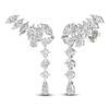 Thumbnail Image 3 of Marquise, Pear & Round-Cut Lab-Created Diamond Climber Dangle Earrings 2-1/2 ct tw 14K White Gold