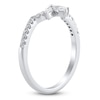 Thumbnail Image 1 of Certified Marquise & Round-Cut Diamond Anniversary Ring 1/3 ct tw 14K White Gold