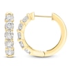 Thumbnail Image 1 of Brilliant Moments Diamond Five-Stone Hoop Earrings 2-1/2 ct tw 14K Yellow Gold