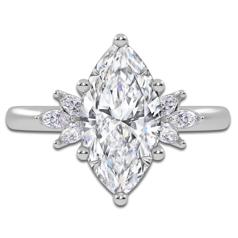 Main Image 3 of Marquise-Cut Created By Jared Studio Lab-Created Diamond Engagement Ring 2-1/6 ct tw 14K White Gold