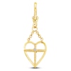 Thumbnail Image 1 of Charm'd by Lulu Frost Diamond Accent Heart with Cross Dangle Charm 10K Yellow Gold