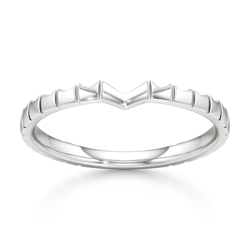 J'Lure Contour Wedding Band 18K White Gold