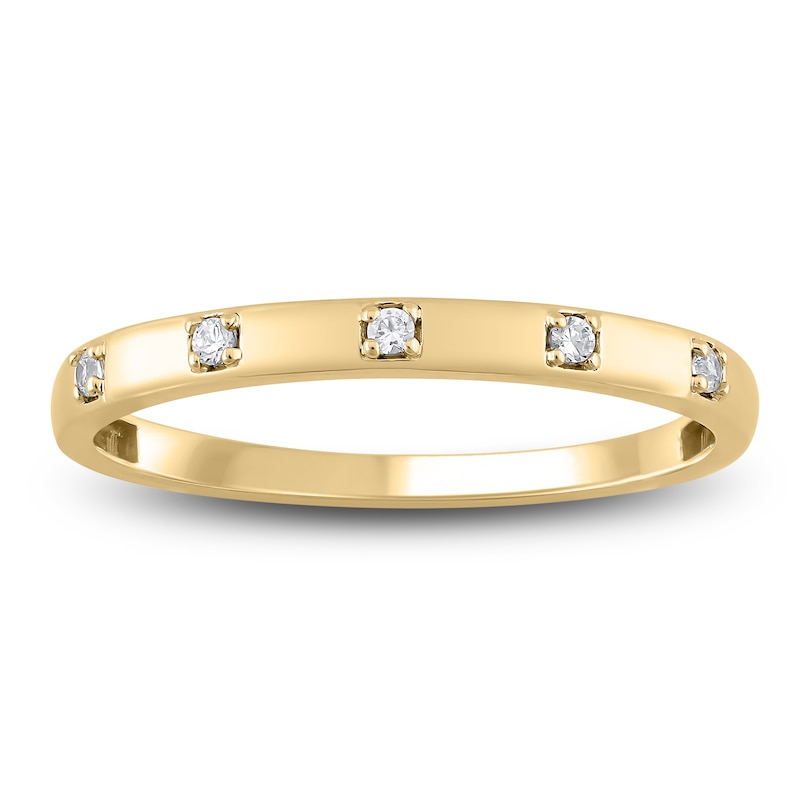 Main Image 2 of Lab-Created Diamond Anniversary Ring Three-Piece Gift Set 1/4 ct tw 14K Yellow Gold