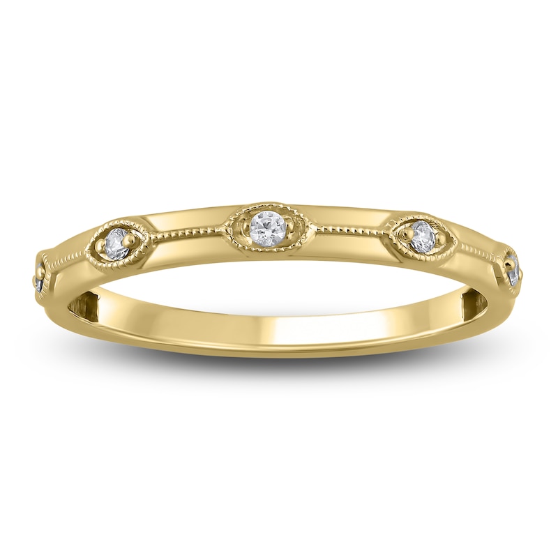 Main Image 3 of Lab-Created Diamond Anniversary Ring Three-Piece Gift Set 1/4 ct tw 14K Yellow Gold