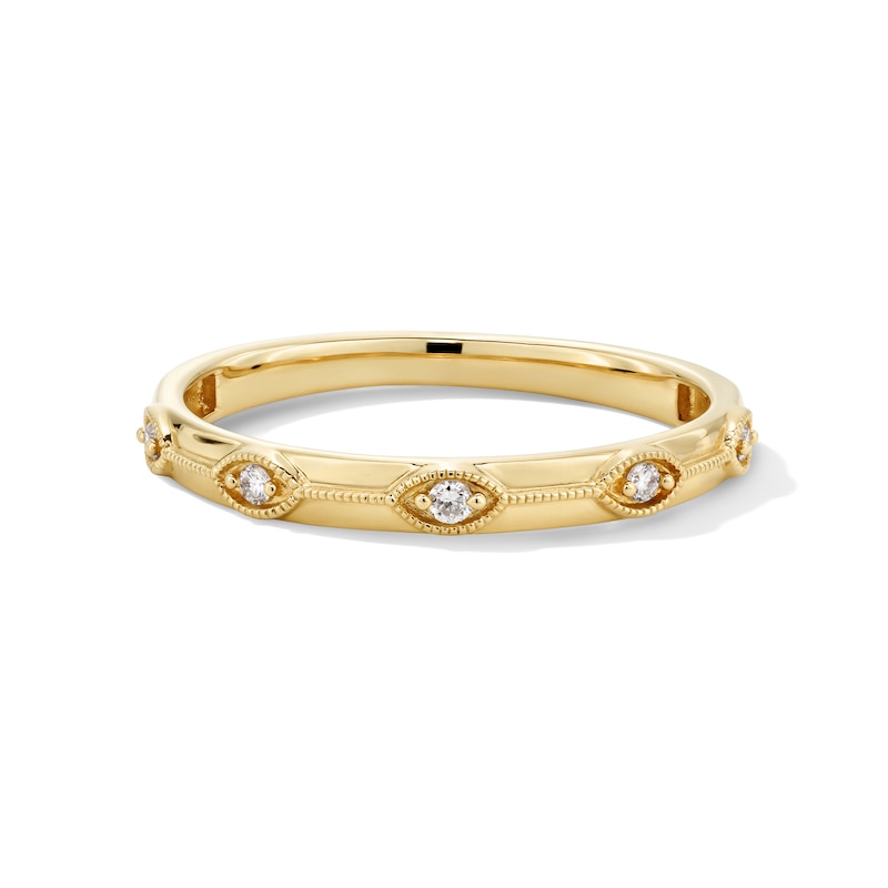 Main Image 5 of Lab-Created Diamond Anniversary Ring Three-Piece Gift Set 1/4 ct tw 14K Yellow Gold