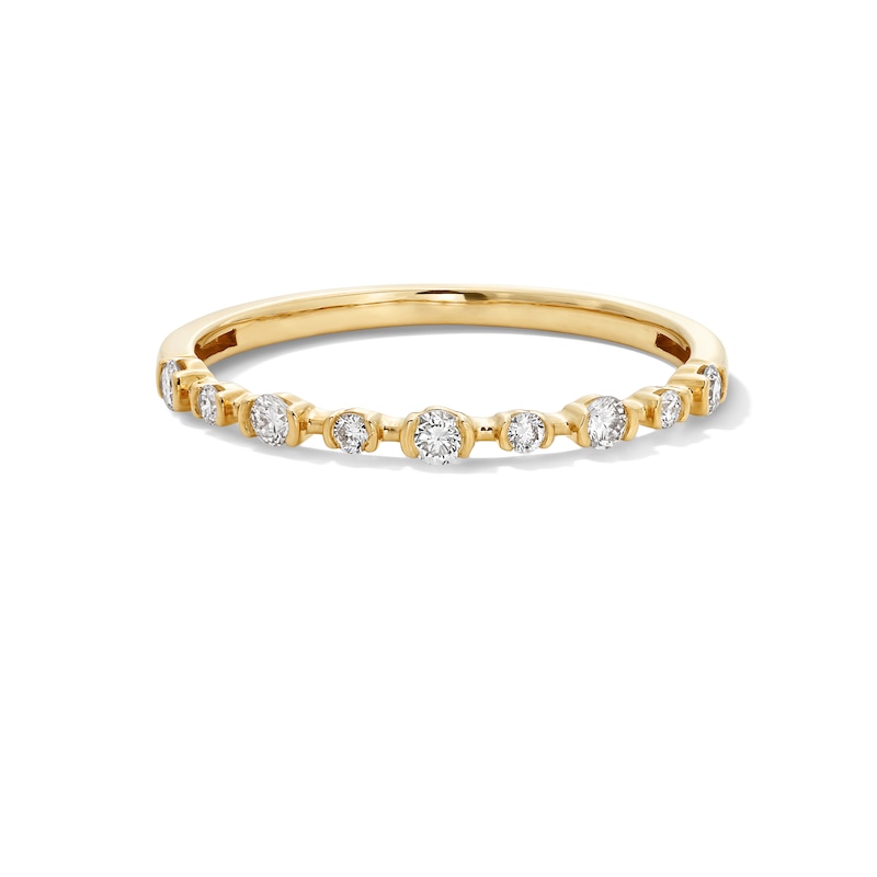 Main Image 7 of Lab-Created Diamond Anniversary Ring Three-Piece Gift Set 1/4 ct tw 14K Yellow Gold