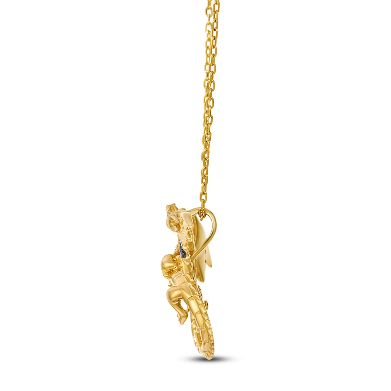 Main Image 2 of Le Vian Diamond Dragon Necklace 1/15 ct tw 14K Honey Gold 19&quot;