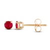 Thumbnail Image 2 of Lab-Created Ruby Earrings Round-Cut 14K Yellow Gold