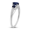 Thumbnail Image 1 of Natural Sapphire Ring with Diamonds 10K White Gold