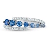 Thumbnail Image 4 of Le Vian Sapphire Denim Ombre Ring 1/4 ct tw Diamonds 14K Vanilla Gold