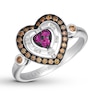 Thumbnail Image 0 of Le Vian Natural Pink Sapphire Ring 1/4 ct tw Diamonds 14K Vanilla Gold