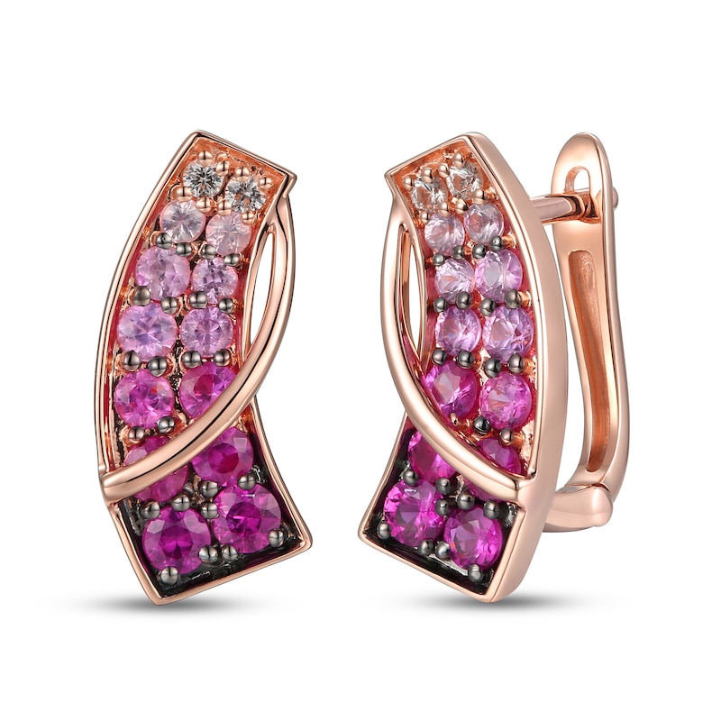 Main Image 1 of Le Vian Strawberry Ombre Earrings 14K Strawberry Gold